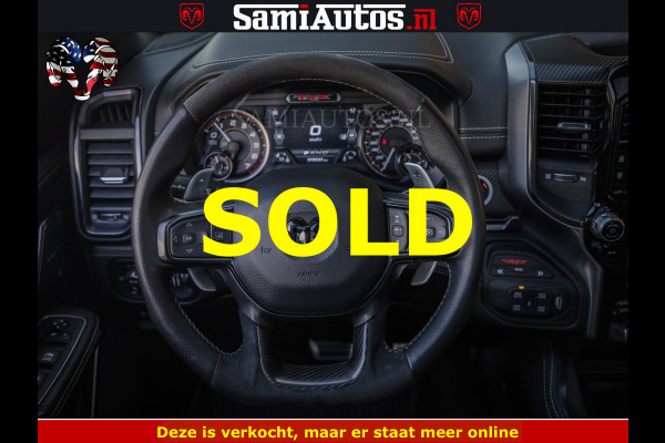 Dodge Ram TRX BLACK OPS HELLCAT | 6.2 V8 712PK SUPERCHARGER | FULLY LOADED | CARBON | BLACK ON BLACK | CREW CAB | DUBBELE CABINE | 5 PERSOONS | De specialist in Amerikaanse pick‑ups in Nederland en Europa.