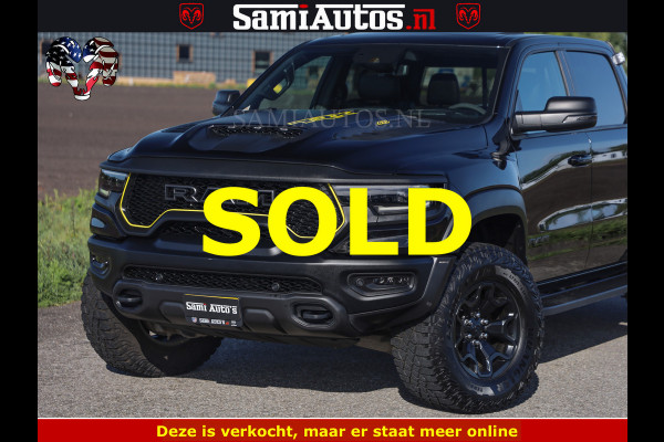 Dodge Ram TRX BLACK OPS HELLCAT | 6.2 V8 712PK SUPERCHARGER | FULLY LOADED | CARBON | BLACK ON BLACK | CREW CAB | DUBBELE CABINE | 5 PERSOONS | De specialist in Amerikaanse pick‑ups in Nederland en Europa.
