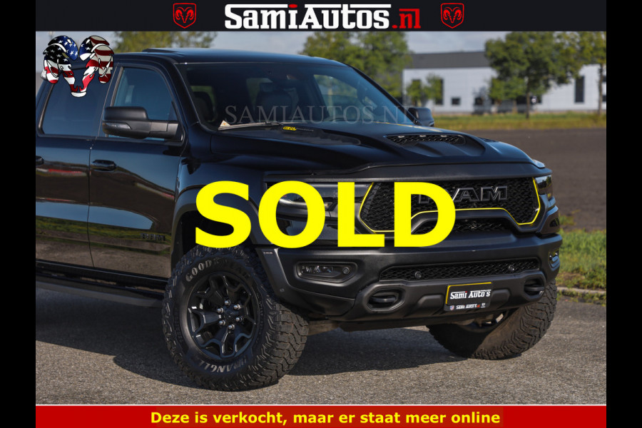 Dodge Ram TRX BLACK OPS HELLCAT | 6.2 V8 712PK SUPERCHARGER | FULLY LOADED | CARBON | BLACK ON BLACK | CREW CAB | DUBBELE CABINE | 5 PERSOONS | De specialist in Amerikaanse pick‑ups in Nederland en Europa.