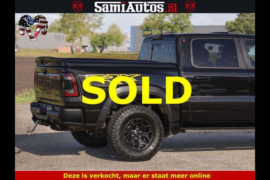 Dodge Ram TRX BLACK OPS HELLCAT | 6.2 V8 712PK SUPERCHARGER | FULLY LOADED | CARBON | BLACK ON BLACK | CREW CAB | DUBBELE CABINE | 5 PERSOONS | De specialist in Amerikaanse pick‑ups in Nederland en Europa.