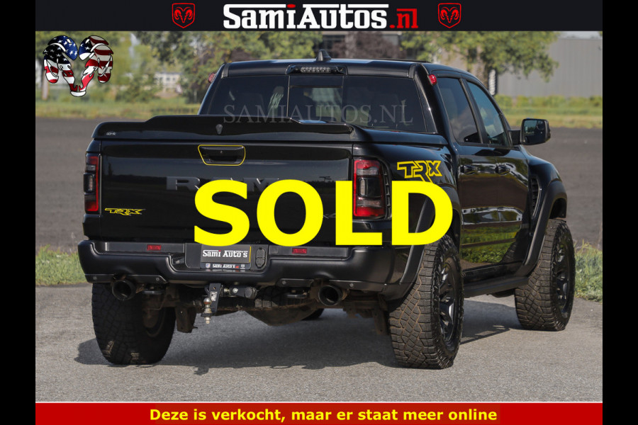 Dodge Ram TRX BLACK OPS HELLCAT | 6.2 V8 712PK SUPERCHARGER | FULLY LOADED | CARBON | BLACK ON BLACK | CREW CAB | DUBBELE CABINE | 5 PERSOONS | De specialist in Amerikaanse pick‑ups in Nederland en Europa.