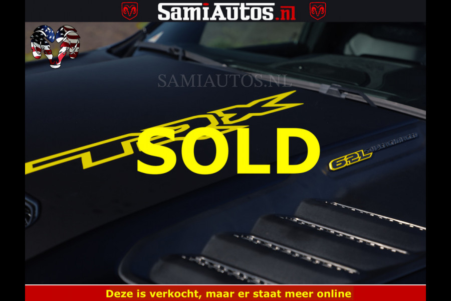 Dodge Ram TRX BLACK OPS HELLCAT | 6.2 V8 712PK SUPERCHARGER | FULLY LOADED | CARBON | BLACK ON BLACK | CREW CAB | DUBBELE CABINE | 5 PERSOONS | De specialist in Amerikaanse pick‑ups in Nederland en Europa.