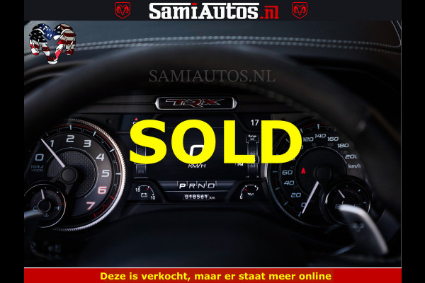 Dodge Ram TRX BLACK OPS HELLCAT | 6.2 V8 712PK SUPERCHARGER | FULLY LOADED | CARBON | BLACK ON BLACK | CREW CAB | DUBBELE CABINE | 5 PERSOONS | De specialist in Amerikaanse pick‑ups in Nederland en Europa.
