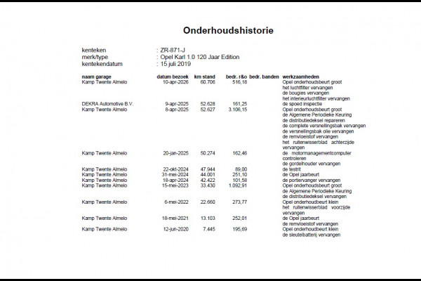 Opel KARL 74PK 5Drs Airco Cruise Control Bluetooth Isofix 120 Jaar Edition+ Lmv City Steer ESP Elek.Ramen+Spiegels 1e Eigenaar Dealeronderhouden Origineel Nederlandse Auto