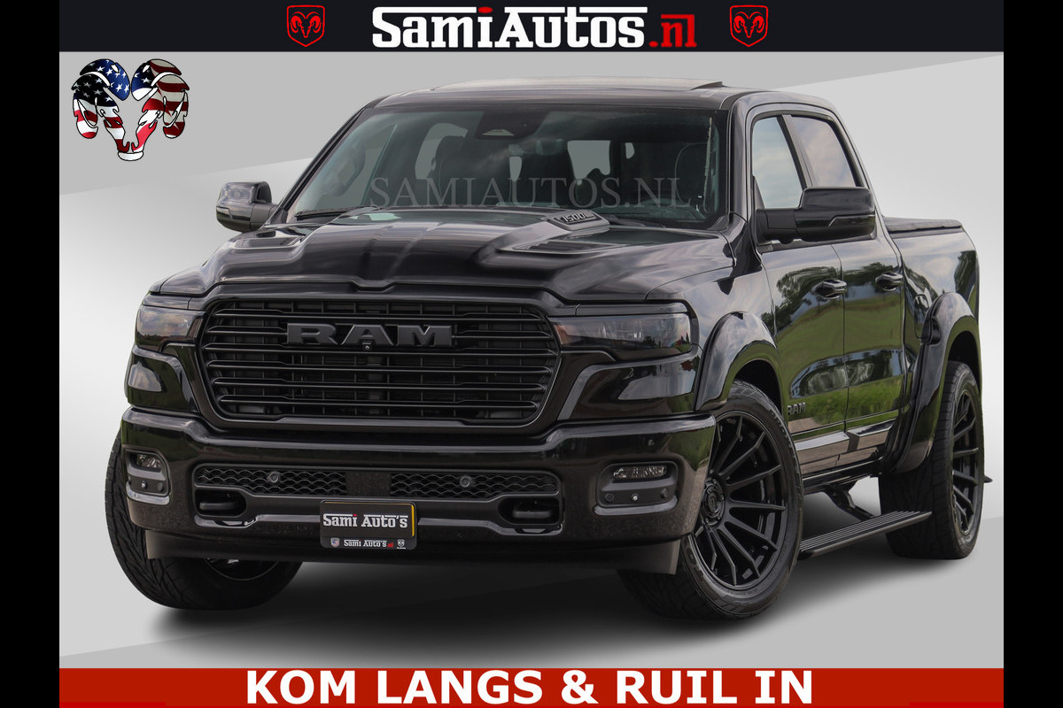 Dodge Ram 1500 Night Premium | Full Option | De Meest Luxe Pick-Up in zijn Klasse | Comfortabele Dubbele Cabine met Royale 5 Zitplaatsen | BPM vrij | Nu Leverbaar uit Voorraad | Voorraad Nr 2287 - 3384 | De specialist in Amerikaanse pick‑ups in Nederland en Europa.