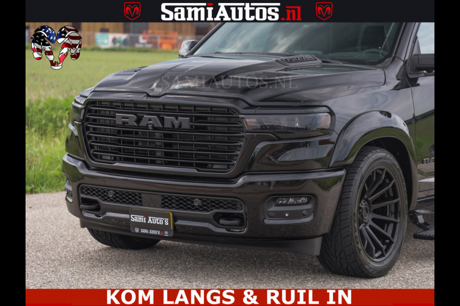 Dodge Ram 1500 Night Premium | Full Option | De Meest Luxe Pick-Up in zijn Klasse | Comfortabele Dubbele Cabine met Royale 5 Zitplaatsen | BPM vrij | Nu Leverbaar uit Voorraad | Voorraad Nr 2287 - 3384 | De specialist in Amerikaanse pick‑ups in Nederland en Europa.