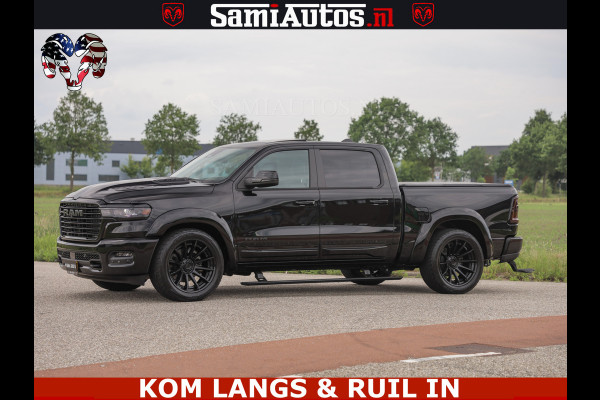Dodge Ram 1500 Night Premium | Full Option | De Meest Luxe Pick-Up in zijn Klasse | Comfortabele Dubbele Cabine met Royale 5 Zitplaatsen | BPM vrij | Nu Leverbaar uit Voorraad | Voorraad Nr 2287 - 3384 | De specialist in Amerikaanse pick‑ups in Nederland en Europa.