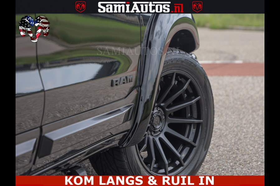 Dodge Ram 1500 Night Premium | Full Option | De Meest Luxe Pick-Up in zijn Klasse | Comfortabele Dubbele Cabine met Royale 5 Zitplaatsen | BPM vrij | Nu Leverbaar uit Voorraad | Voorraad Nr 2287 - 3384 | De specialist in Amerikaanse pick‑ups in Nederland en Europa.