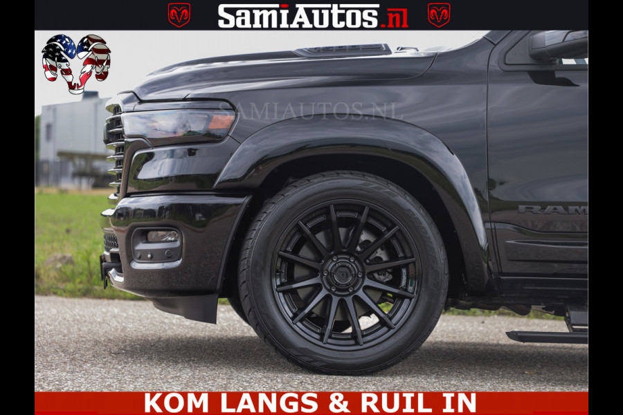 Dodge Ram 1500 Night Premium | Full Option | De Meest Luxe Pick-Up in zijn Klasse | Comfortabele Dubbele Cabine met Royale 5 Zitplaatsen | BPM vrij | Nu Leverbaar uit Voorraad | Voorraad Nr 2287 - 3384 | De specialist in Amerikaanse pick‑ups in Nederland en Europa.