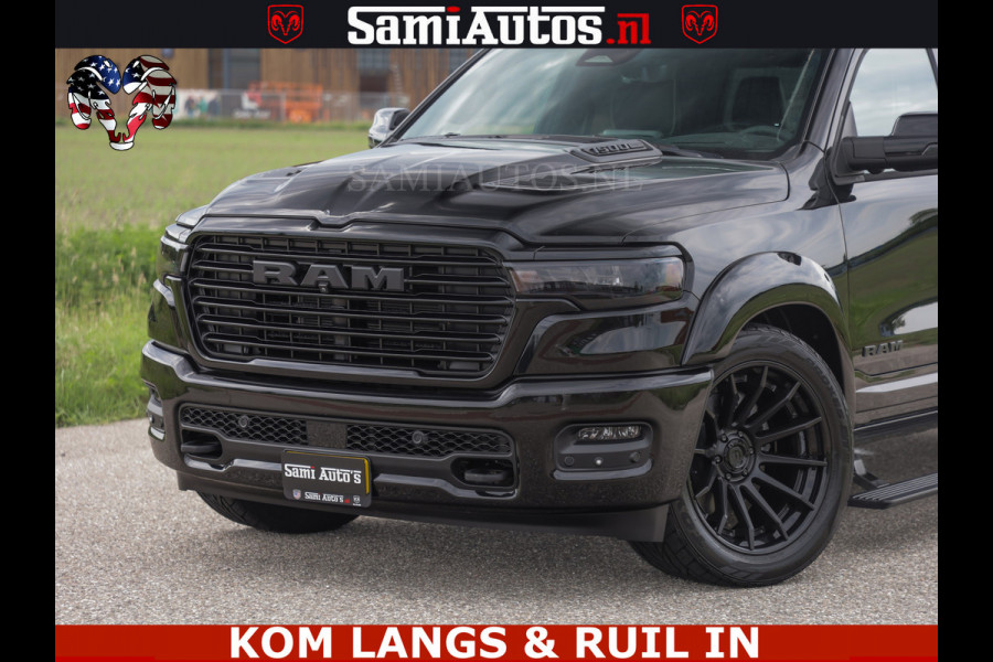 Dodge Ram 1500 Night Premium | Full Option | De Meest Luxe Pick-Up in zijn Klasse | Comfortabele Dubbele Cabine met Royale 5 Zitplaatsen | BPM vrij | Nu Leverbaar uit Voorraad | Voorraad Nr 2287 - 3384 | De specialist in Amerikaanse pick‑ups in Nederland en Europa.