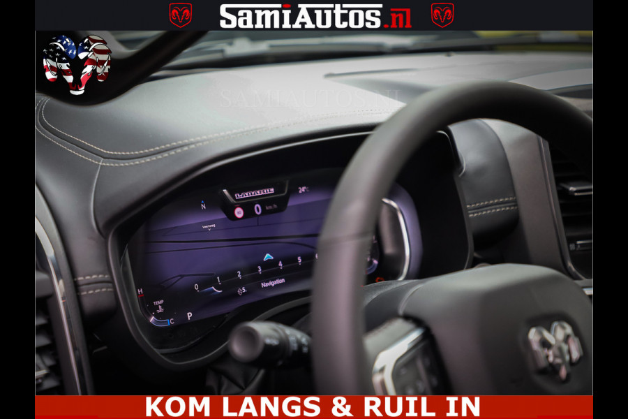 Dodge Ram 1500 Night Premium | Full Option | De Meest Luxe Pick-Up in zijn Klasse | Comfortabele Dubbele Cabine met Royale 5 Zitplaatsen | BPM vrij | Nu Leverbaar uit Voorraad | Voorraad Nr 2287 - 3384 | De specialist in Amerikaanse pick‑ups in Nederland en Europa.