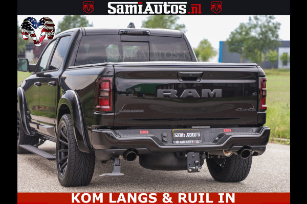 Dodge Ram 1500 Night Premium | Full Option | De Meest Luxe Pick-Up in zijn Klasse | Comfortabele Dubbele Cabine met Royale 5 Zitplaatsen | BPM vrij | Nu Leverbaar uit Voorraad | Voorraad Nr 2287 - 3384 | De specialist in Amerikaanse pick‑ups in Nederland en Europa.