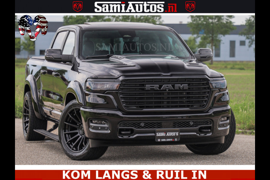 Dodge Ram 1500 Night Premium | Full Option | De Meest Luxe Pick-Up in zijn Klasse | Comfortabele Dubbele Cabine met Royale 5 Zitplaatsen | BPM vrij | Nu Leverbaar uit Voorraad | Voorraad Nr 2287 - 3384 | De specialist in Amerikaanse pick‑ups in Nederland en Europa.