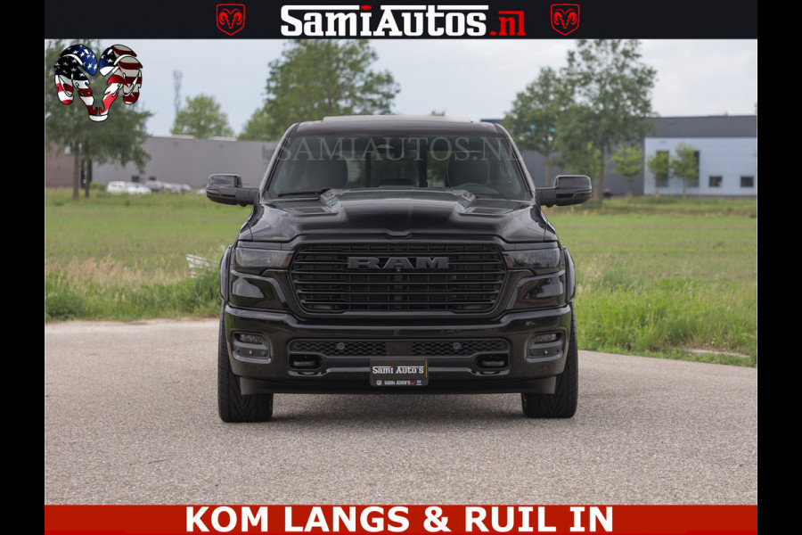 Dodge Ram 1500 Night Premium | Full Option | De Meest Luxe Pick-Up in zijn Klasse | Comfortabele Dubbele Cabine met Royale 5 Zitplaatsen | BPM vrij | Nu Leverbaar uit Voorraad | Voorraad Nr 2287 - 3384 | De specialist in Amerikaanse pick‑ups in Nederland en Europa.