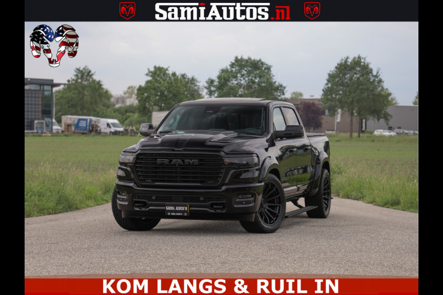 Dodge Ram 1500 Night Premium | Full Option | De Meest Luxe Pick-Up in zijn Klasse | Comfortabele Dubbele Cabine met Royale 5 Zitplaatsen | BPM vrij | Nu Leverbaar uit Voorraad | Voorraad Nr 2287 - 3384 | De specialist in Amerikaanse pick‑ups in Nederland en Europa.