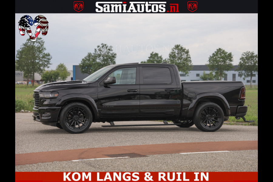Dodge Ram 1500 Night Premium | Full Option | De Meest Luxe Pick-Up in zijn Klasse | Comfortabele Dubbele Cabine met Royale 5 Zitplaatsen | BPM vrij | Nu Leverbaar uit Voorraad | Voorraad Nr 2287 - 3384 | De specialist in Amerikaanse pick‑ups in Nederland en Europa.