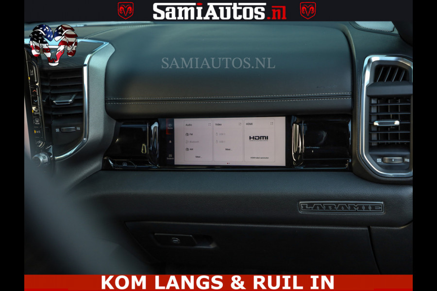 Dodge Ram 1500 Night Premium | Full Option | De Meest Luxe Pick-Up in zijn Klasse | Comfortabele Dubbele Cabine met Royale 5 Zitplaatsen | BPM vrij | Nu Leverbaar uit Voorraad | Voorraad Nr 2287 - 3384 | De specialist in Amerikaanse pick‑ups in Nederland en Europa.
