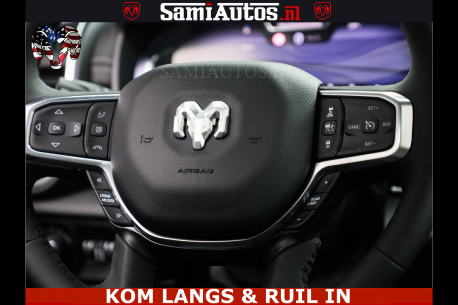 Dodge Ram 1500 Night Premium | Full Option | De Meest Luxe Pick-Up in zijn Klasse | Comfortabele Dubbele Cabine met Royale 5 Zitplaatsen | BPM vrij | Nu Leverbaar uit Voorraad | Voorraad Nr 2287 - 3384 | De specialist in Amerikaanse pick‑ups in Nederland en Europa.