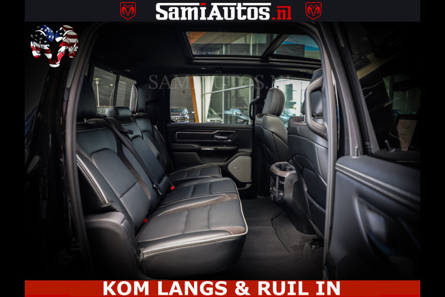 Dodge Ram 1500 Night Premium | Full Option | De Meest Luxe Pick-Up in zijn Klasse | Comfortabele Dubbele Cabine met Royale 5 Zitplaatsen | BPM vrij | Nu Leverbaar uit Voorraad | Voorraad Nr 2287 - 3384 | De specialist in Amerikaanse pick‑ups in Nederland en Europa.
