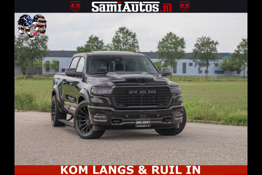 Dodge Ram 1500 Night Premium | Full Option | De Meest Luxe Pick-Up in zijn Klasse | Comfortabele Dubbele Cabine met Royale 5 Zitplaatsen | BPM vrij | Nu Leverbaar uit Voorraad | Voorraad Nr 2287 - 3384 | De specialist in Amerikaanse pick‑ups in Nederland en Europa.