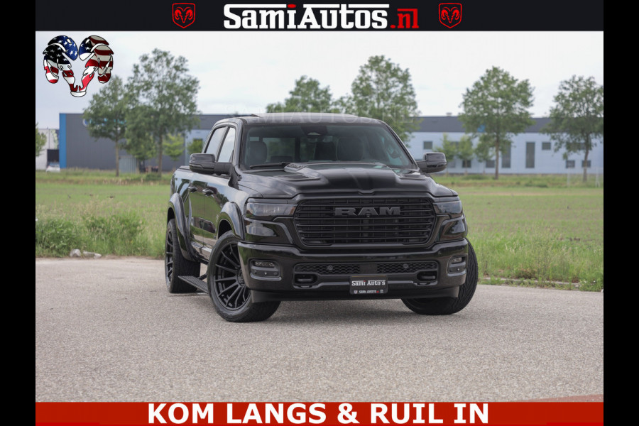 Dodge Ram 1500 Night Premium | Full Option | De Meest Luxe Pick-Up in zijn Klasse | Comfortabele Dubbele Cabine met Royale 5 Zitplaatsen | BPM vrij | Nu Leverbaar uit Voorraad | Voorraad Nr 2287 - 3384 | De specialist in Amerikaanse pick‑ups in Nederland en Europa.