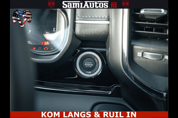 Dodge Ram Limited Night 540HP 706Nm | Massage + Full Option | De Meest Luxe en Volle Pick-Up in zijn Klasse | Comfortabele Dubbele Cabine met Royale 5 Zitplaatsen | BPM vrij | Nu Leverbaar uit Voorraad | Voorraad Nr 2351 - 7478 | De specialist in Amerikaanse pick‑ups in Nederland en Europa.