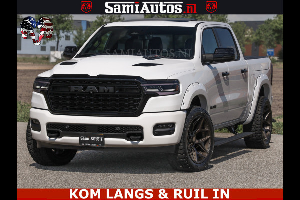 Dodge Ram Limited Night 540HP 706Nm | Massage + Full Option | De Meest Luxe en Volle Pick-Up in zijn Klasse | Comfortabele Dubbele Cabine met Royale 5 Zitplaatsen | BPM vrij | Nu Leverbaar uit Voorraad | Voorraad Nr 2351 - 7478 | De specialist in Amerikaanse pick‑ups in Nederland en Europa.