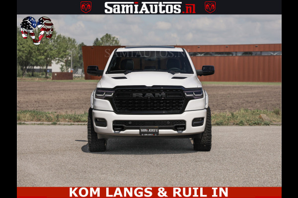 Dodge Ram Limited Night 540HP 706Nm | Massage + Full Option | De Meest Luxe en Volle Pick-Up in zijn Klasse | Comfortabele Dubbele Cabine met Royale 5 Zitplaatsen | BPM vrij | Nu Leverbaar uit Voorraad | Voorraad Nr 2351 - 7478 | De specialist in Amerikaanse pick‑ups in Nederland en Europa.