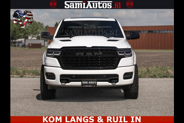 Dodge Ram Limited Night 540HP 706Nm | Massage + Full Option | De Meest Luxe en Volle Pick-Up in zijn Klasse | Comfortabele Dubbele Cabine met Royale 5 Zitplaatsen | BPM vrij | Nu Leverbaar uit Voorraad | Voorraad Nr 2351 - 7478 | De specialist in Amerikaanse pick‑ups in Nederland en Europa.