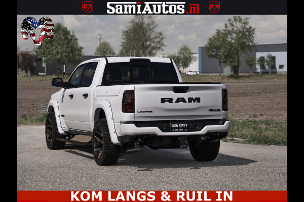 Dodge Ram Limited Night 540HP 706Nm | Massage + Full Option | De Meest Luxe en Volle Pick-Up in zijn Klasse | Comfortabele Dubbele Cabine met Royale 5 Zitplaatsen | BPM vrij | Nu Leverbaar uit Voorraad | Voorraad Nr 2351 - 7478 | De specialist in Amerikaanse pick‑ups in Nederland en Europa.