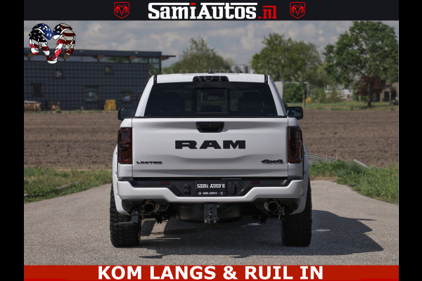 Dodge Ram Limited Night 540HP 706Nm | Massage + Full Option | De Meest Luxe en Volle Pick-Up in zijn Klasse | Comfortabele Dubbele Cabine met Royale 5 Zitplaatsen | BPM vrij | Nu Leverbaar uit Voorraad | Voorraad Nr 2351 - 7478 | De specialist in Amerikaanse pick‑ups in Nederland en Europa.