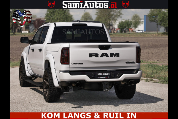Dodge Ram Limited Night 540HP 706Nm | Massage + Full Option | De Meest Luxe en Volle Pick-Up in zijn Klasse | Comfortabele Dubbele Cabine met Royale 5 Zitplaatsen | BPM vrij | Nu Leverbaar uit Voorraad | Voorraad Nr 2351 - 7478 | De specialist in Amerikaanse pick‑ups in Nederland en Europa.