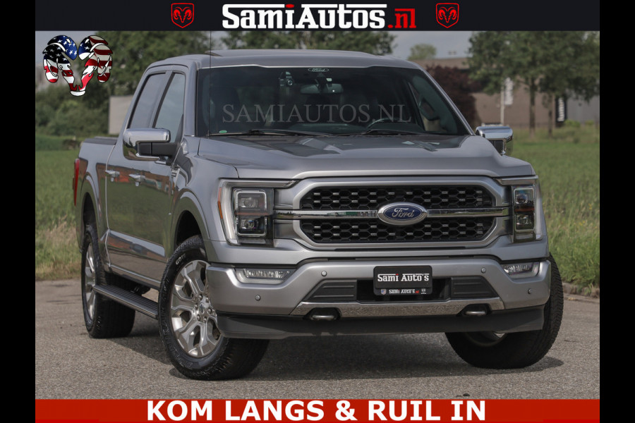Ford USA F-150 PLATINUM | MASSAGE | PANO | GROOTSCHERM | COMFORT STOELEN | ADAPTIVE CRUISE | DC | DUBBELE CABINE | FACELIFT MODEL | GROOT SCHERM | 5 PERSOONS | DC | DASH CAM | MASSAGE | | De specialist in Amerikaanse pick‑ups in Nederland en Europa.