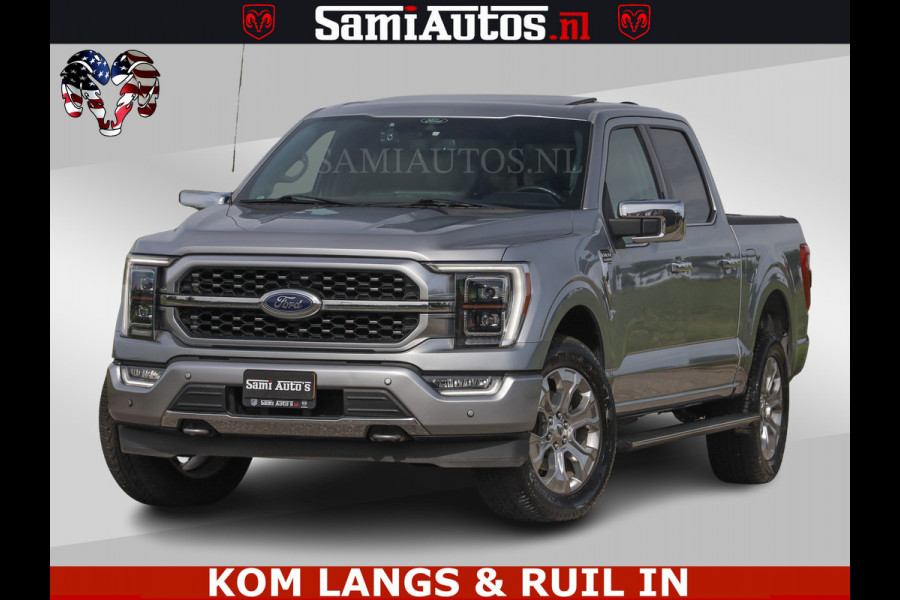 Ford USA F-150 PLATINUM | MASSAGE | PANO | GROOTSCHERM | COMFORT STOELEN | ADAPTIVE CRUISE | DC | DUBBELE CABINE | FACELIFT MODEL | GROOT SCHERM | 5 PERSOONS | DC | DASH CAM | MASSAGE | | De specialist in Amerikaanse pick‑ups in Nederland en Europa.