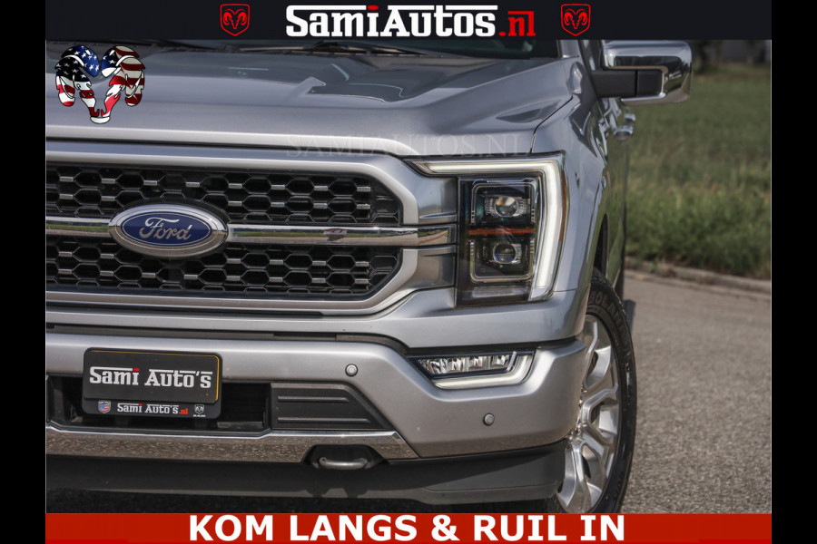 Ford USA F-150 PLATINUM | MASSAGE | PANO | GROOTSCHERM | COMFORT STOELEN | ADAPTIVE CRUISE | DC | DUBBELE CABINE | FACELIFT MODEL | GROOT SCHERM | 5 PERSOONS | DC | DASH CAM | MASSAGE | | De specialist in Amerikaanse pick‑ups in Nederland en Europa.