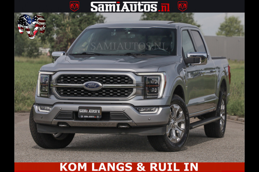 Ford USA F-150 PLATINUM | MASSAGE | PANO | GROOTSCHERM | COMFORT STOELEN | ADAPTIVE CRUISE | DC | DUBBELE CABINE | FACELIFT MODEL | GROOT SCHERM | 5 PERSOONS | DC | DASH CAM | MASSAGE | | De specialist in Amerikaanse pick‑ups in Nederland en Europa.