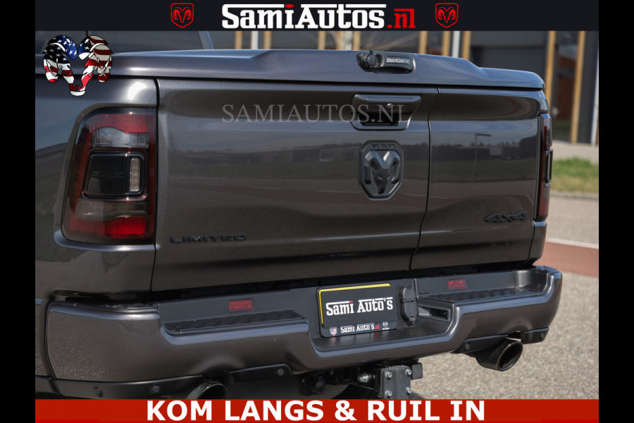 Dodge Ram LIMITED | 5.7 V8 HEMI 402PK | TUFF WIELEN | MEEST VOLLE LIMITED | PRACHTIGE KLEUR GRANITE CRYSTAL PEARL | CREW CAB | DUBBELE CABINE DC 5 PERSOONS | CREW CAB 5 PERSOONS | DUBBELE CABINE DC | MEEST ROYALE EN COMFORTABELE BEDRIJFSAUTO | HEAD-UP | LUCHTVERING | RONDOM CAMERA | MWK KLEP | PANORAMA DAK | | De specialist in Amerikaanse pick‑ups in Nederland en Europa.