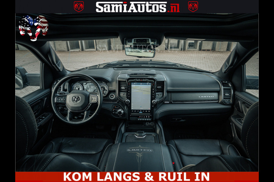 Dodge Ram LIMITED | 5.7 V8 HEMI 402PK | TUFF WIELEN | MEEST VOLLE LIMITED | PRACHTIGE KLEUR GRANITE CRYSTAL PEARL | CREW CAB | DUBBELE CABINE DC 5 PERSOONS | CREW CAB 5 PERSOONS | DUBBELE CABINE DC | MEEST ROYALE EN COMFORTABELE BEDRIJFSAUTO | HEAD-UP | LUCHTVERING | RONDOM CAMERA | MWK KLEP | PANORAMA DAK | | De specialist in Amerikaanse pick‑ups in Nederland en Europa.