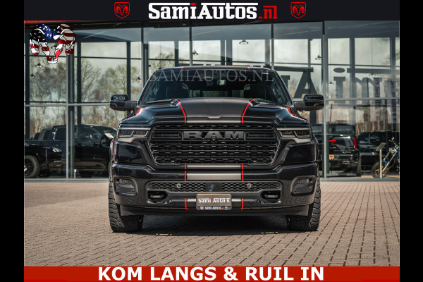 Dodge Ram HULK | Limited Night H.O 540HP 706Nm | Massage + Full Option | De Meest Luxe en Volle Pick-Up in zijn Klasse | Hulk Pack is meer Comfortabele Dubbele Cabine met Royale 5 Zitplaatsen | BPM vrij | Nu Leverbaar uit Voorraad | Voorraad Nr 2357 - 5182 | De specialist in Amerikaanse pick‑ups in Nederland en Europa.
