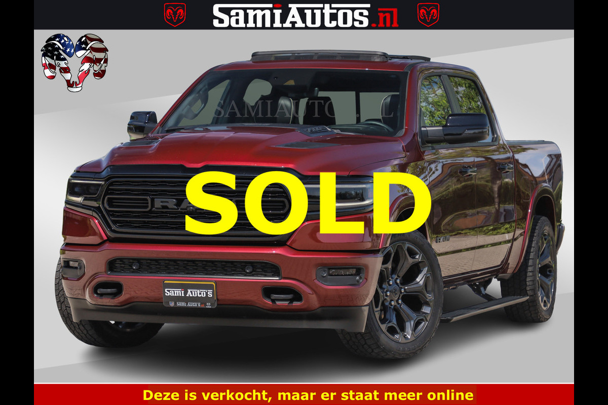 Dodge Ram DELMONICO | LIMITED NIGHT 5.7 V8 | BOM VOL | HUD | LUCHTVERING | MEEST LUXE DUBBELE CABINE | 5 PERSOONS | ROYALE STOELEN MET LUXE BEKLEDING | DC | GRIJSKENTEKEN | Z.G.A.N | EERSTE EIGENAAR | ORIGINELE NEDERLANDSE AUTO | | De specialist in Amerikaanse pick‑ups in Nederland en Europa.
