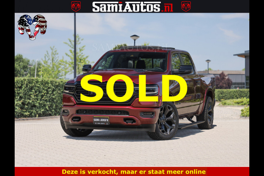 Dodge Ram DELMONICO | LIMITED NIGHT 5.7 V8 | BOM VOL | HUD | LUCHTVERING | MEEST LUXE DUBBELE CABINE | 5 PERSOONS | ROYALE STOELEN MET LUXE BEKLEDING | DC | GRIJSKENTEKEN | Z.G.A.N | EERSTE EIGENAAR | ORIGINELE NEDERLANDSE AUTO | | De specialist in Amerikaanse pick‑ups in Nederland en Europa.