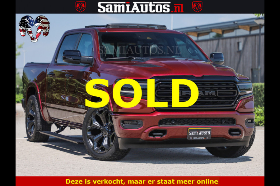 Dodge Ram DELMONICO | LIMITED NIGHT 5.7 V8 | BOM VOL | HUD | LUCHTVERING | MEEST LUXE DUBBELE CABINE | 5 PERSOONS | ROYALE STOELEN MET LUXE BEKLEDING | DC | GRIJSKENTEKEN | Z.G.A.N | EERSTE EIGENAAR | ORIGINELE NEDERLANDSE AUTO | | De specialist in Amerikaanse pick‑ups in Nederland en Europa.