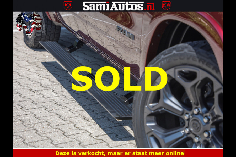 Dodge Ram DELMONICO | LIMITED NIGHT 5.7 V8 | BOM VOL | HUD | LUCHTVERING | MEEST LUXE DUBBELE CABINE | 5 PERSOONS | ROYALE STOELEN MET LUXE BEKLEDING | DC | GRIJSKENTEKEN | Z.G.A.N | EERSTE EIGENAAR | ORIGINELE NEDERLANDSE AUTO | | De specialist in Amerikaanse pick‑ups in Nederland en Europa.