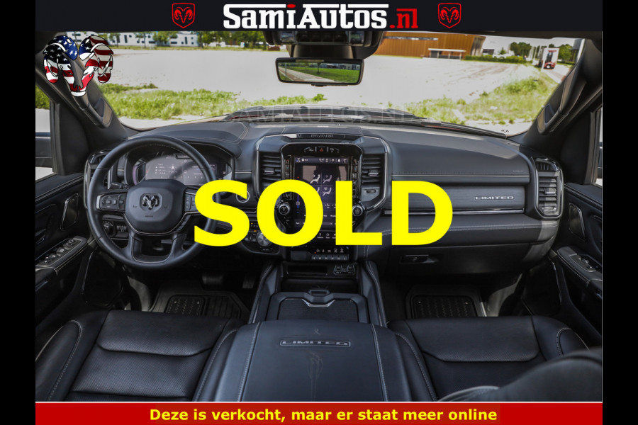 Dodge Ram DELMONICO | LIMITED NIGHT 5.7 V8 | BOM VOL | HUD | LUCHTVERING | MEEST LUXE DUBBELE CABINE | 5 PERSOONS | ROYALE STOELEN MET LUXE BEKLEDING | DC | GRIJSKENTEKEN | Z.G.A.N | EERSTE EIGENAAR | ORIGINELE NEDERLANDSE AUTO | | De specialist in Amerikaanse pick‑ups in Nederland en Europa.