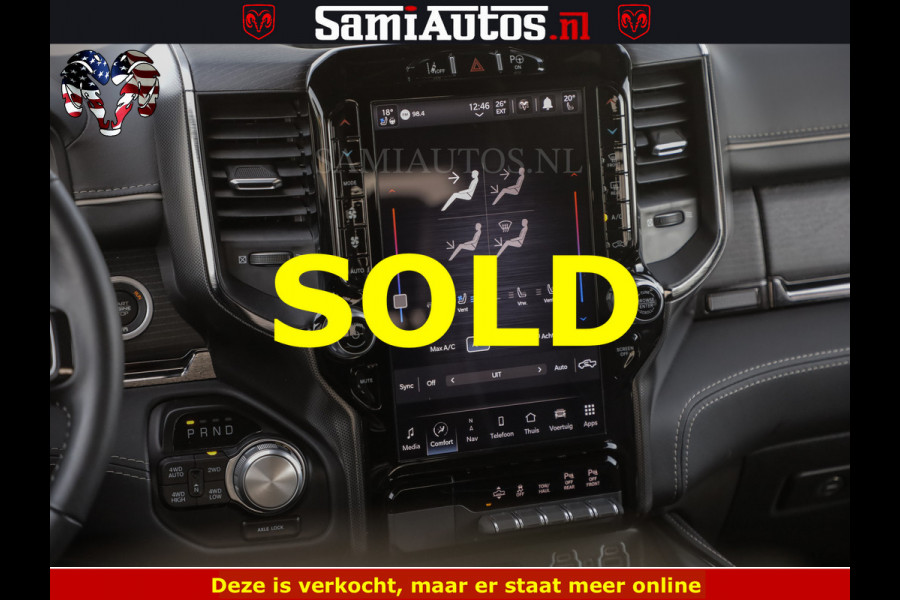 Dodge Ram DELMONICO | LIMITED NIGHT 5.7 V8 | BOM VOL | HUD | LUCHTVERING | MEEST LUXE DUBBELE CABINE | 5 PERSOONS | ROYALE STOELEN MET LUXE BEKLEDING | DC | GRIJSKENTEKEN | Z.G.A.N | EERSTE EIGENAAR | ORIGINELE NEDERLANDSE AUTO | | De specialist in Amerikaanse pick‑ups in Nederland en Europa.