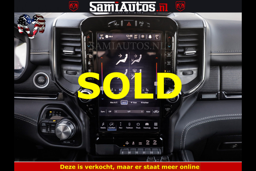 Dodge Ram DELMONICO | LIMITED NIGHT 5.7 V8 | BOM VOL | HUD | LUCHTVERING | MEEST LUXE DUBBELE CABINE | 5 PERSOONS | ROYALE STOELEN MET LUXE BEKLEDING | DC | GRIJSKENTEKEN | Z.G.A.N | EERSTE EIGENAAR | ORIGINELE NEDERLANDSE AUTO | | De specialist in Amerikaanse pick‑ups in Nederland en Europa.