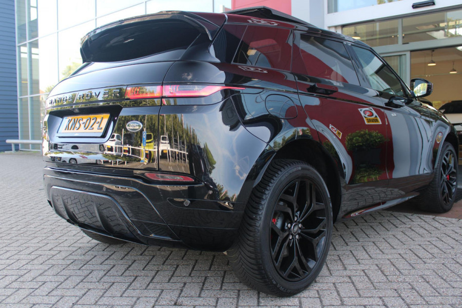 Land Rover Range Rover Evoque 1.5 P300e AWD 254PK R-DYNAMIC HSE | PANORAMISCH SCHUIF / KANTELDAK | ELEKTRISCH VERSTELBARE VOORSTOELEN / BESTUURDERSTOEL MET GEHEUGEN | LEDEREN BEKLEDING | VOORSTOELEN  VERWARMBAAR | 20" LICHTMETALEN VELGEN | KEYLESS ENTRY / START | DODEHOEK DETECTIE | EXTRA GETINTE ACHTERRUITEN | FULL LED KOPLAMPEN | LED ACHTERLICHTEN | ADAPTIVE CRUISE CONTROL | APPLE CARPLAY | ACHTERKLEP ELEKTRISCH BEDIENBAAR | MERIDIAN PREMIUM AUDIO SYSTEEM | RODE REMKLAUWEN |