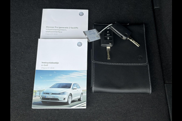 Volkswagen e-Golf e-Golf SOH 91.07%,Navi,Carplay,Camera,Stoelverwarming,Clima,Cruise,Pdc,Lm velgen,Dealer Onderhouden,N.A.P,Apk tot 11-2026
