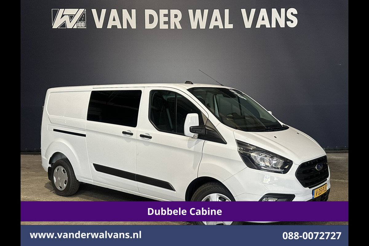 Ford Transit Custom 2.0 TDCI 131pk L2H1 Dubbele Cabine Euro6 Airco | 6-Zits | Cruisecontrol | 2550kg Trekhaak Verwarmde voorruit, Parkeersensoren