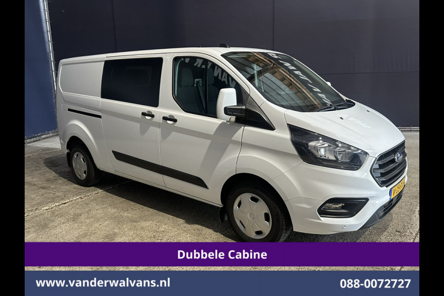 Ford Transit Custom 2.0 TDCI 131pk L2H1 Dubbele Cabine Euro6 Airco | 6-Zits | Cruisecontrol | 2550kg Trekhaak Verwarmde voorruit, Parkeersensoren